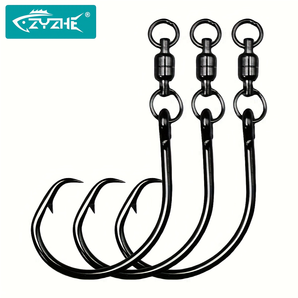 Fishing Hook Circle - ZYZHE 3/6/9pcs Anzóis Circulares com Anel