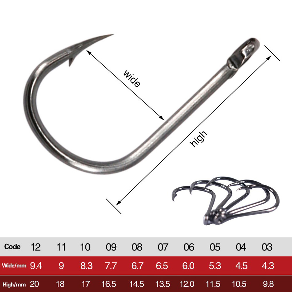 100-400 peças/caixa 3 # -12 #  - Fishing Hook Circle avaliação e preço