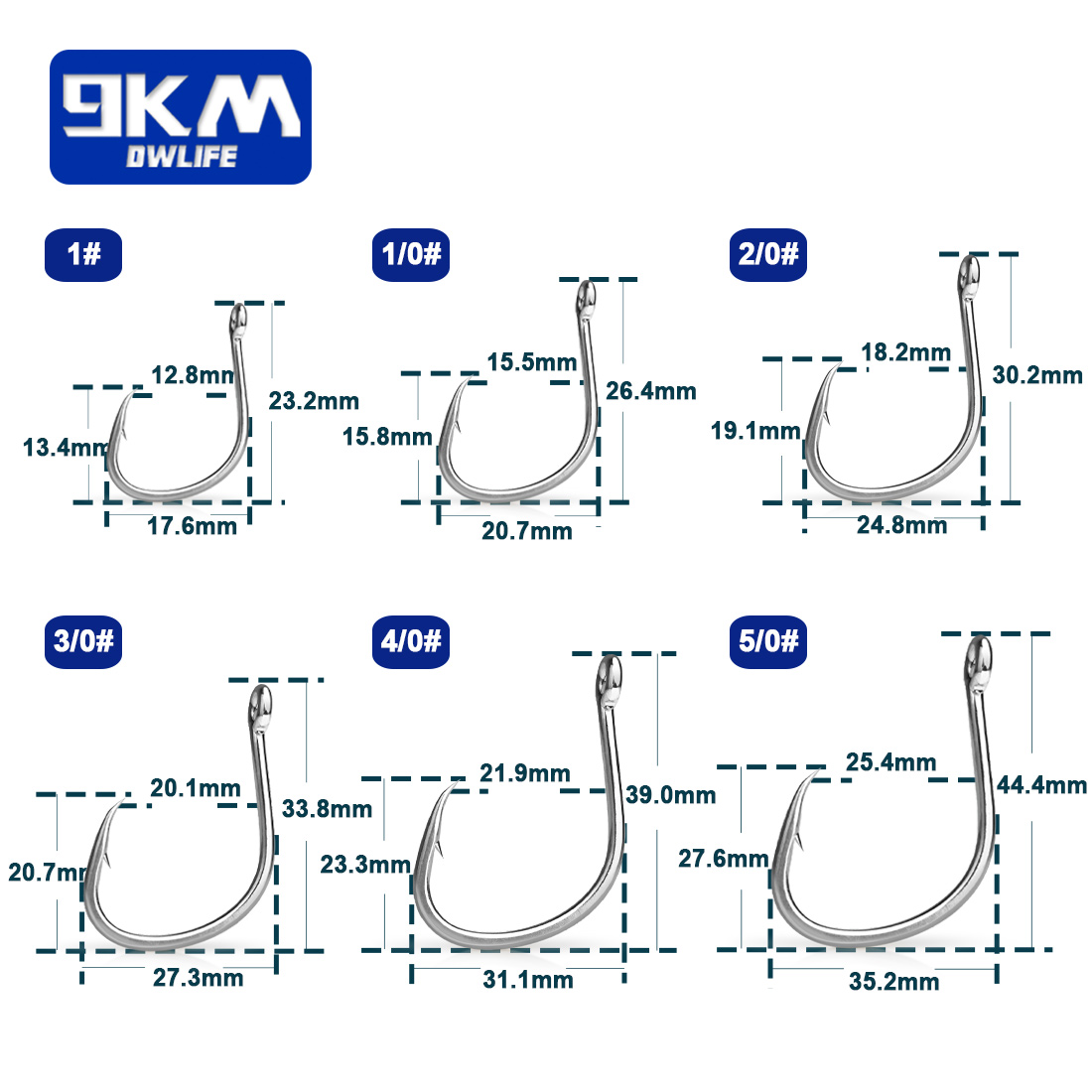 Ganchos de pesca de 9km, ganch - Fishing Hook Barbless avaliação e preço
